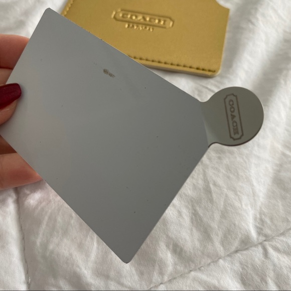 New Coach Pocket Purse Mirror with Holder Case - Picture 5 of 7